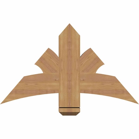 Ekena Millwork Davenport Timber Gable Bracket, Western Red Cedar, 36"W x 21"H x 3 1/2"D x 5 1/2"F, 14/12 Pitch GBW036X21X0406DAV00SWR